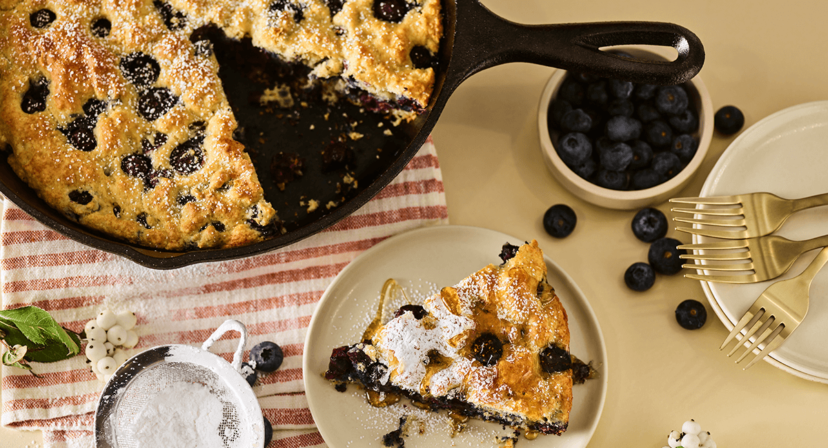Baked Blueberry Skillet Pancake