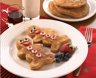 Festive Gingerbread Friends Pancakes graphic link