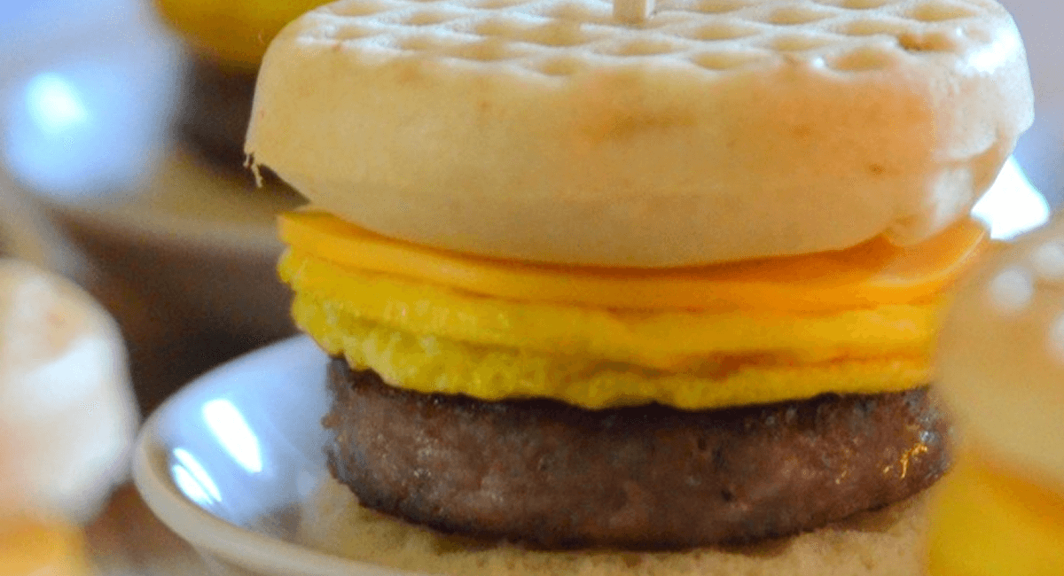 Sausage, Egg and Cheese Pancake Sliders