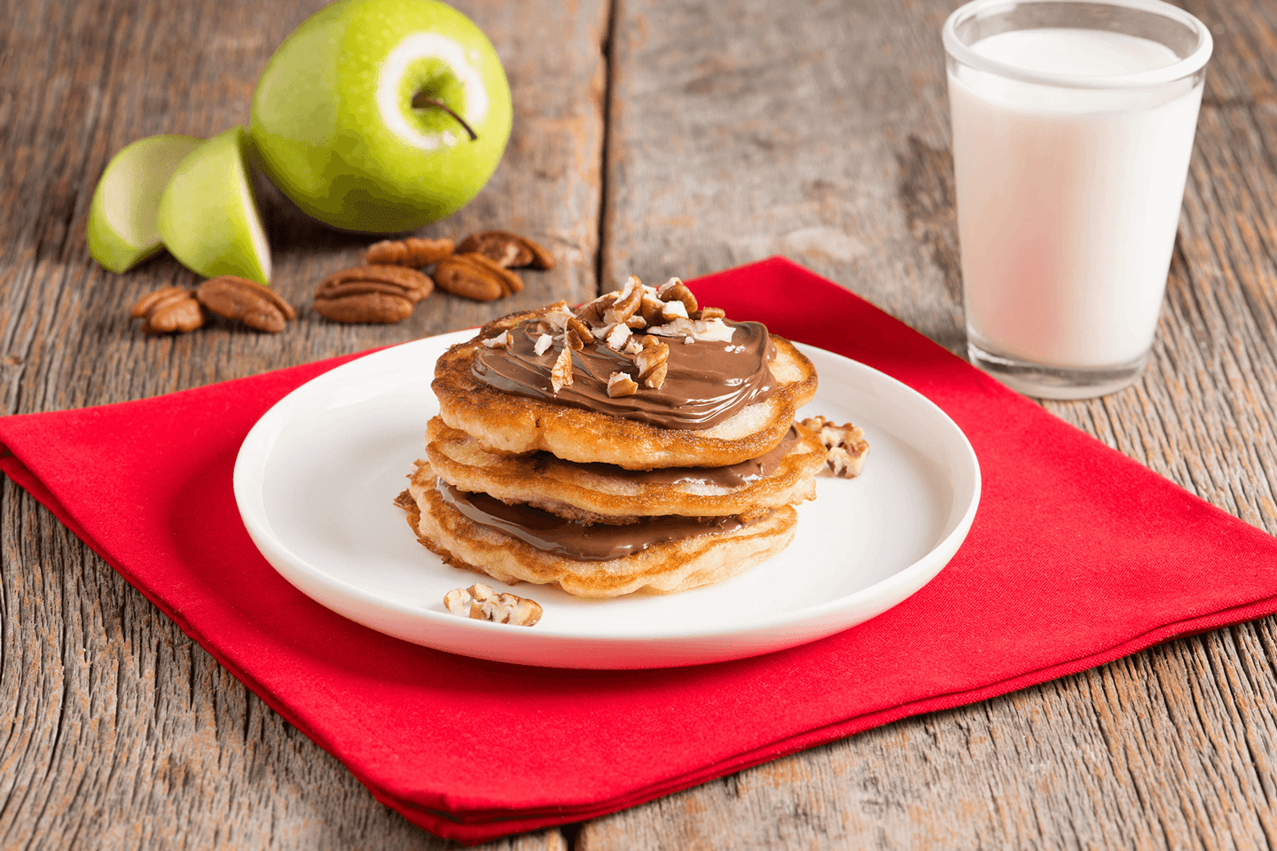 Apple-Pecan Pancakes with Nutella®